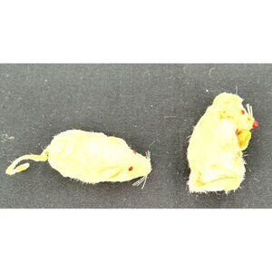 Original Fur Toy Company Of West Germany Miniature Mice Lot of 2 Vintage